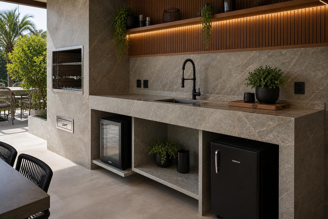 Bancada Gourmet em Porcelanato
